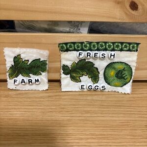 Farm Fresh Eggs Fabric mini sign  Set